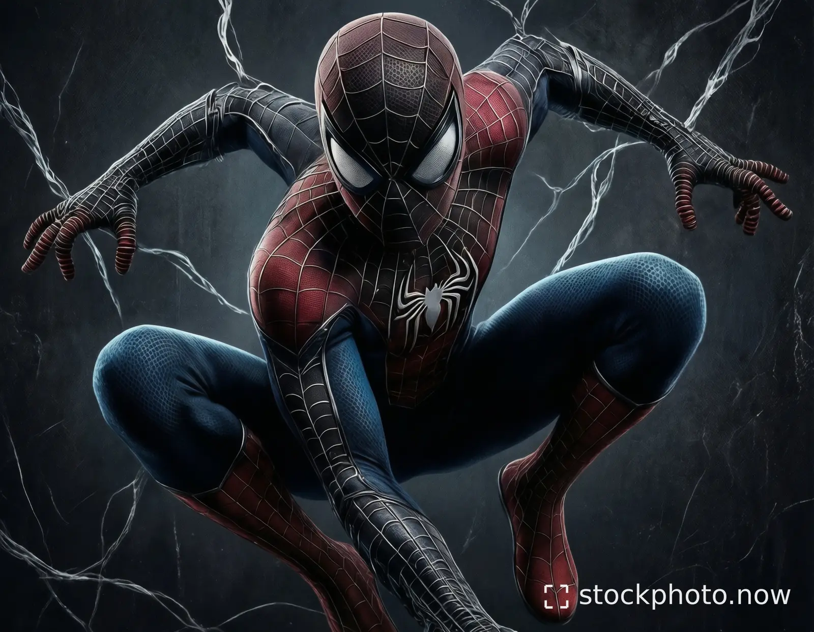 AI-generated image based on the creator’s brief: Black Spider-Man wallpaper.