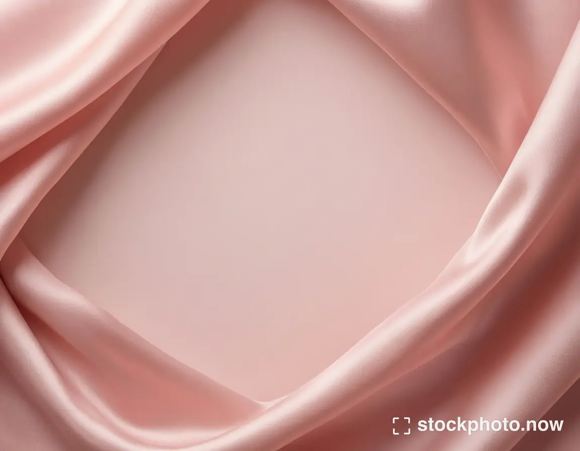 Blush pink satin folds framing a smooth pale pink center with open space for a design